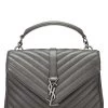 Grey Chevron Leather College Medium