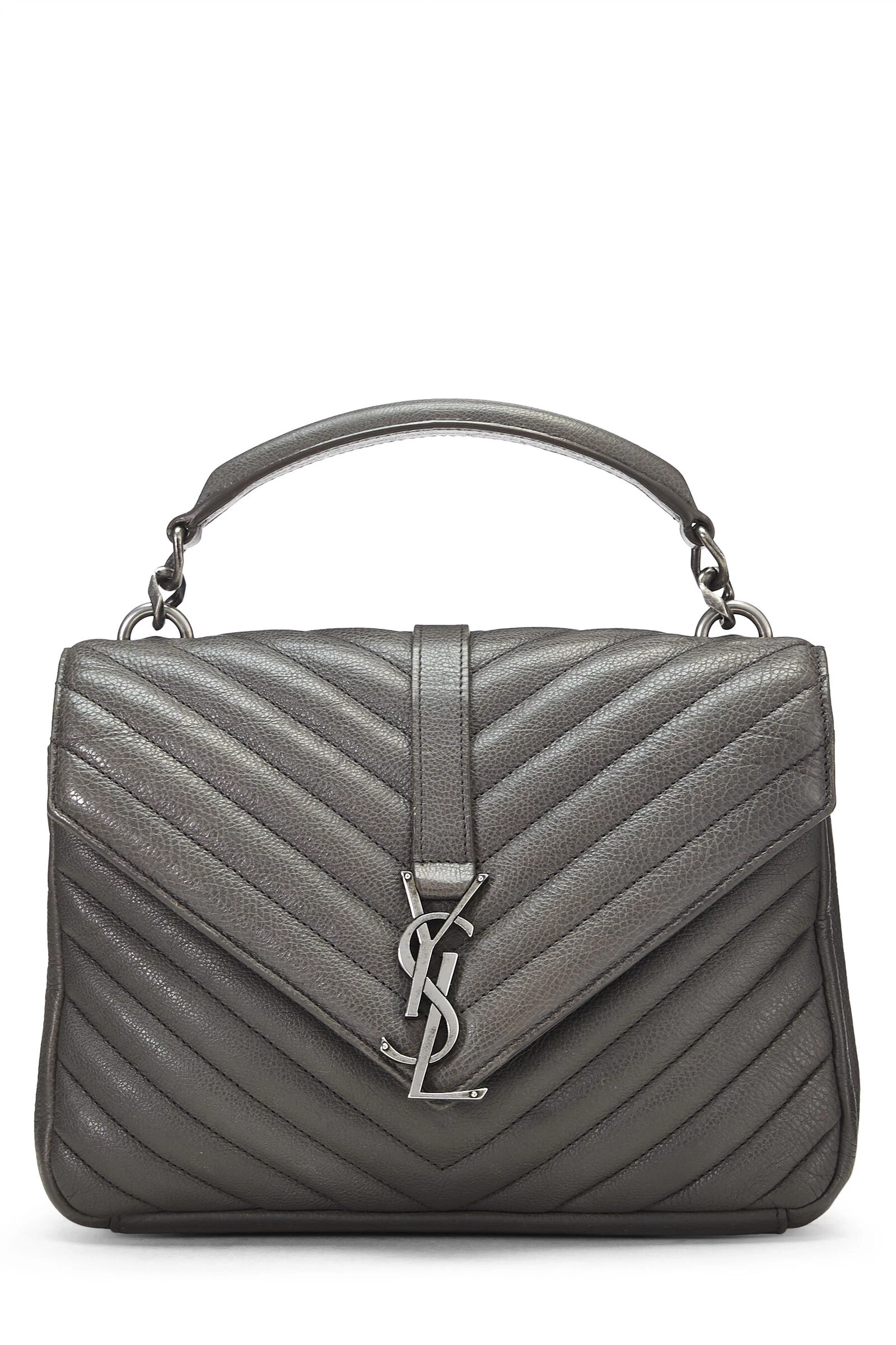 Grey Chevron Leather College Medium 1 Grey Chevron Leather College Medium