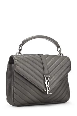 Grey Chevron Leather College Medium 9 Grey Chevron Leather College Medium -Fashion clothing QTB0591LEB008 2