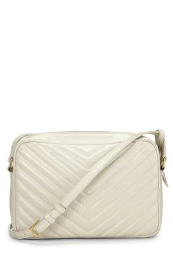 White Quilted Calfskin Lou Camera Bag -Fashion clothing QTB1NG3PWB000 4