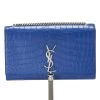 Blue Embossed Kate Tassel Medium