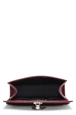 Burgundy Embossed Crocodile Kate Tassel Medium -Fashion clothing QTB2BQIL17003 6