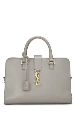 Grey Calfskin Monogram Cabas Small